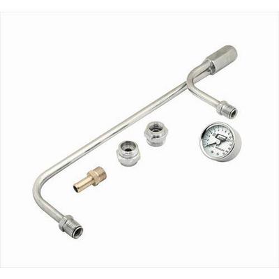 Mr. Gasket Company Chrome Plated Fuel Lines With Fuel Pressure Gauge - 1559